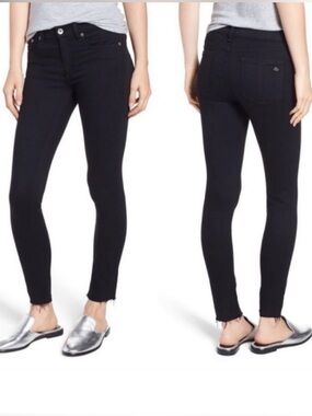 Rag and Bone Ankle Raw Hem Skinny Jeans